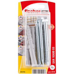 Fischer 503783 ancrage à vis et cheville murale 4 pièce(s) Kit de fiches murales et vis 80 mm