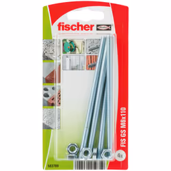Fischer 503789, Bolts & nuts, Béton, Utilité générale, M6, Ampoule, 4 pièce(s)