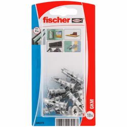 Fischer 505373, Kit de fiches murales et crochets, Plaque de fibre Gypsum, 31 mm, 4 mm, 5 mm, 10 pièce(s)