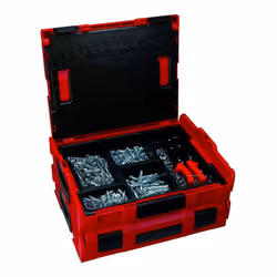 Description générale Le coffret L-BOXX de Fischer est une mallette de rangement pré-remplie, idéale pour le transport et le r ...