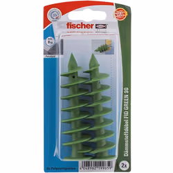 Les granulés utilisés pour la fabrication des chevilles d'isolation fischer FID Green sont issus pour moitié au moins de mati ...