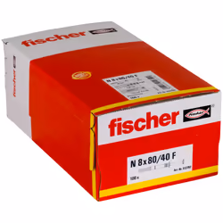 Fischer 513702 ancrage à vis et cheville murale 100 pièce(s) Kit de fiches murales et vis 80 mm