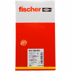 Fischer 513703 ancrage à vis et cheville murale 100 pièce(s) Kit de fiches murales et vis 100 mm