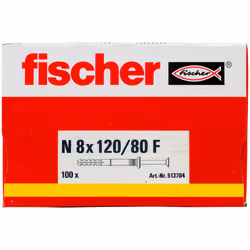 Fischer 513704 ancrage à vis et cheville murale 100 pièce(s) Kit de fiches murales et vis 120 mm - Vue supplémentaire 4