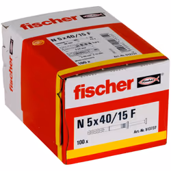 Fischer 513737 ancrage à vis et cheville murale 100 pièce(s) Kit de fiches murales et vis 40 mm