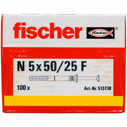 Fischer 513738 ancrage à vis et cheville murale 100 pièce(s) Kit de fiches murales et vis 50 mm - Vue supplémentaire 4