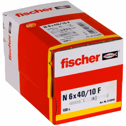 Fischer 513840 ancrage à vis et cheville murale 100 pièce(s) Kit de fiches murales et vis 40 mm