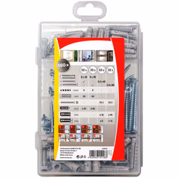 Fischer 518525 ancrage à vis et cheville murale 160 pièce(s) Kit de fiches murales et vis