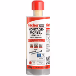 Le mortier de montage fischer 150 C est un système d'injection à deux composants à base d'ester vinylique. La résine et le du ...