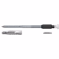 Fischer 520182, Kit de fiches murales et vis, Ciment aéré placé en autoclave, Béton, Maçonnerie, Brique, Plastique, M6, 1,2 c ...