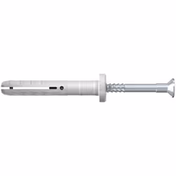 Fischer 522948, Kit de fiches murales et vis, Ciment aéré placé en autoclave, Brique, Béton, Bloc Gypsum, Nylon, Acier zingué ...