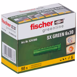 Fischer 524860 ancrage à vis et cheville murale 90 pièce(s) Fiche murale 30 mm