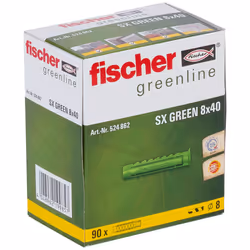 Fischer 524862 ancrage à vis et cheville murale 90 pièce(s) Fiche murale 40 mm