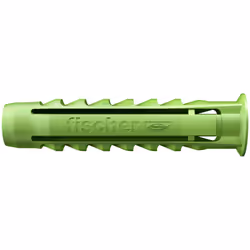 Fischer 524864, Ancre d'expansion, Ciment aéré placé en autoclave, Brique, Béton, Bloc Gypsum, Nylon, Vert, 1 cm, 50 mm
