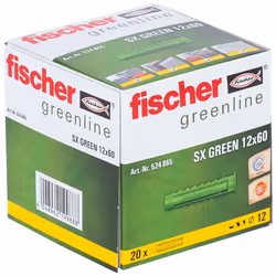 Fischer 524865 ancrage à vis et cheville murale 20 pièce(s) Fiche murale 60 mm