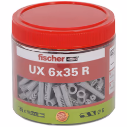 Fischer 531027, Rond, Nylon, 6 mm, 3,5 cm, 4,5 cm, 185 pièce(s)
