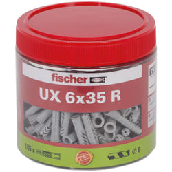 Fischer 531027 cheville en bois 185 pièce(s) Nylon Rond