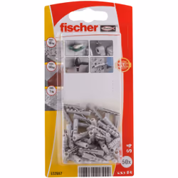 Fischer 532667 ancrage à vis et cheville murale 50 pièce(s)
