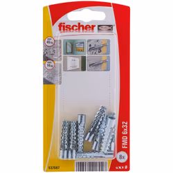 Fischer 532687, Fiche murale, Brique, Béton, 32 mm, 6 mm, 3,8 cm, 8 pièce(s)