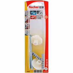 Fischer 532693, Kit de fiches murales et vis, Brique, Béton, 2 pièce(s), Ampoule