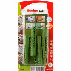 Fischer 532696 ancrage à vis et cheville murale 6 pièce(s)