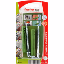 Fischer 532701 ancrage à vis et cheville murale 2 pièce(s)