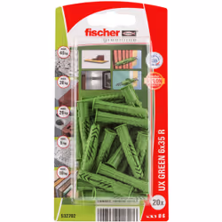 Fischer 532702 ancrage à vis et cheville murale 20 pièce(s)