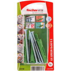 Fischer 532708 ancrage à vis et cheville murale 5 pièce(s)