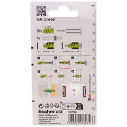Fischer 532728 ancrage à vis et cheville murale 10 pièce(s)
