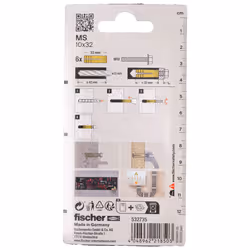 Fischer 532735 ancrage à vis et cheville murale 6 pièce(s)