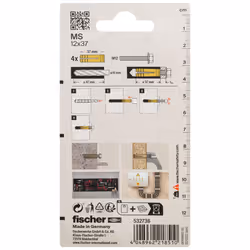 Fischer 532736 ancrage à vis et cheville murale 4 pièce(s)