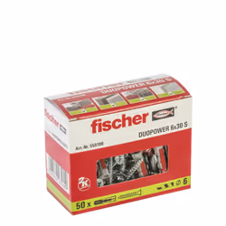 Fischer DUOPOWER 6 x 30 S 50 pièce(s) Ancre d'expansion 30 mm