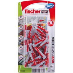 Fischer 534993 ancrage à vis et cheville murale 28 pièce(s) Kit de fiches murales et vis 30 mm