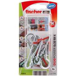 Fischer 535013 ancrage à vis et cheville murale 6 pièce(s) Kit de fiches murales et vis 30 mm