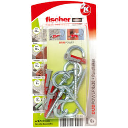 Fischer DuoPower 6 pièce(s) Kit de fiches murales et crochets 30 mm