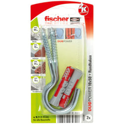 Fischer DuoPower 2 pièce(s) Kit de fiches murales et crochets 50 mm
