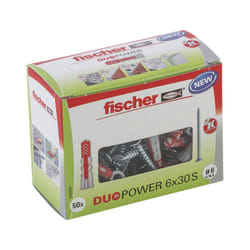 Boîte de 50 chevilles bi-matière Fischer Duopower s avec vis