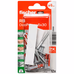 Fischer 535958 ancrage à vis et cheville murale 12 pièce(s)