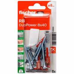Fischer 535959 ancrage à vis et cheville murale 8 pièce(s)