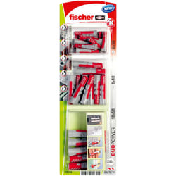 Fischer 536248 ancrage à vis et cheville murale 40 pièce(s) Kit de fiches murales et vis