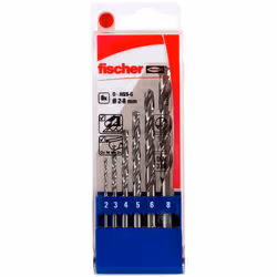 Fischer 536602, Perceuse, 8 mm, Aluminium, Laiton, Bronze, Fonte, Plastique rigide, Acier sans alliage, Acier, Acier rapide ( ...