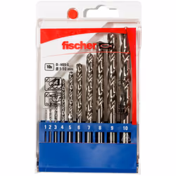 Fischer 536603, Perceuse, 1 cm, Aluminium, Laiton, Bronze, Fonte, Plastique rigide, Acier sans alliage, Acier, Acier rapide ( ...