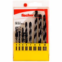 Fischer 536607, Marteau perforateur, 1 cm, Ciment aéré, Béton, Calcaire, Maçonnerie, Pierre naturelle, 1 pièce(s), 3, 4, 5, 6 ...