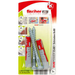Fischer DuoPower 2 pièce(s) Kit de fiches murales et vis 60 mm