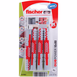 Fischer 537652, Fiche murale, Brique, Béton, 80 mm, 1 cm, 9 cm, 6 mm