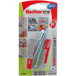 Fischer 537665 ancrage à vis et cheville murale 2 pièce(s) Kit de fiches murales et vis 60 mm