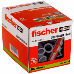 Fischer DuoPower 20 pièce(s) Fiche murale 70 mm