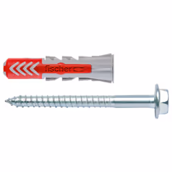 Fischer DuoPower, Kit de fiches murales et vis, Béton, Plaque de plâtre, 60 mm, 1,2 cm, 8,5 cm, 10 pièce(s)