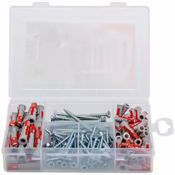 Fischer 538622 ancrage à vis et cheville murale 80 pièce(s) Kit de fiches murales et vis