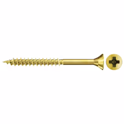 Fischer FSPII 4.0 x 45, Vis, Bois, Tête ronde, Cruciforme, PZ2, Or